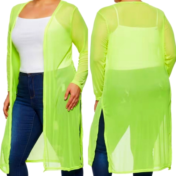 Neon Mesh Cardigans - Picture 1 of 7